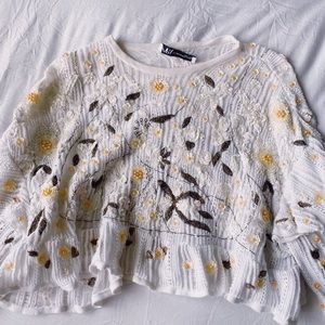 Zara Embroidered Sweater